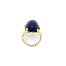 Load image into Gallery viewer, Vintage 14K Yellow Gold Lapis Lazuli Statement Ring