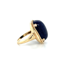 Load image into Gallery viewer, Vintage 14K Yellow Gold Lapis Lazuli Statement Ring