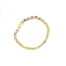 Load image into Gallery viewer, 14K Yellow Gold Rainbow Multi-Gemstone Statement Bracelet