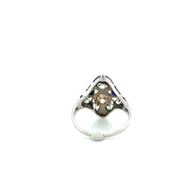 Load image into Gallery viewer, 20K White Gold Art Deco .75ctw OEC Diamond Shield Ring