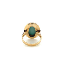 Load image into Gallery viewer, Antique 14K Yellow Gold Oval Natural Turquoise Ring