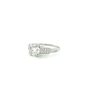 Platinum Art Deco 1.25ct Old European Diamond Engagement Ring