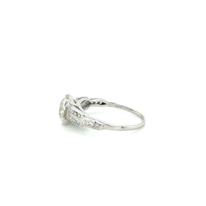 Platinum Art Deco 1.25ct Old European Diamond Engagement Ring