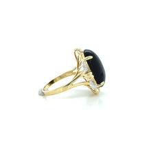 Load image into Gallery viewer, 14K Two-Tone Onyx and Diamond Statement Ring