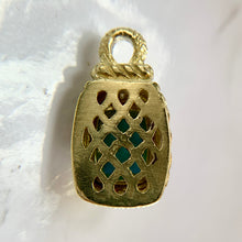 Load image into Gallery viewer, 18k Yellow Gold Judith Ripka Persian Turquoise and Diamond Pendant