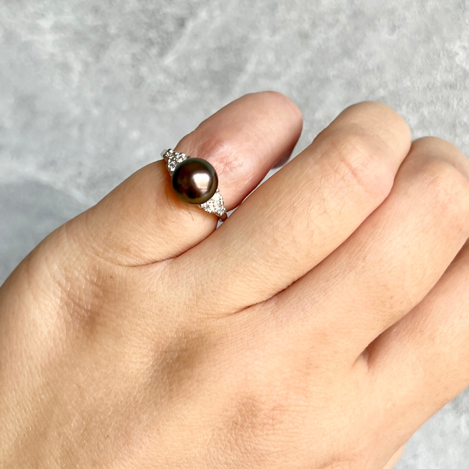 Tahitian Pearl Ring from the Engagement Collection by Seven Seas Pearls