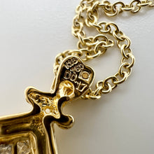 Load image into Gallery viewer, 18K Yellow Gold .17ctw Cluster Princess Cut Diamond Pendant w/ 22&quot; Chain