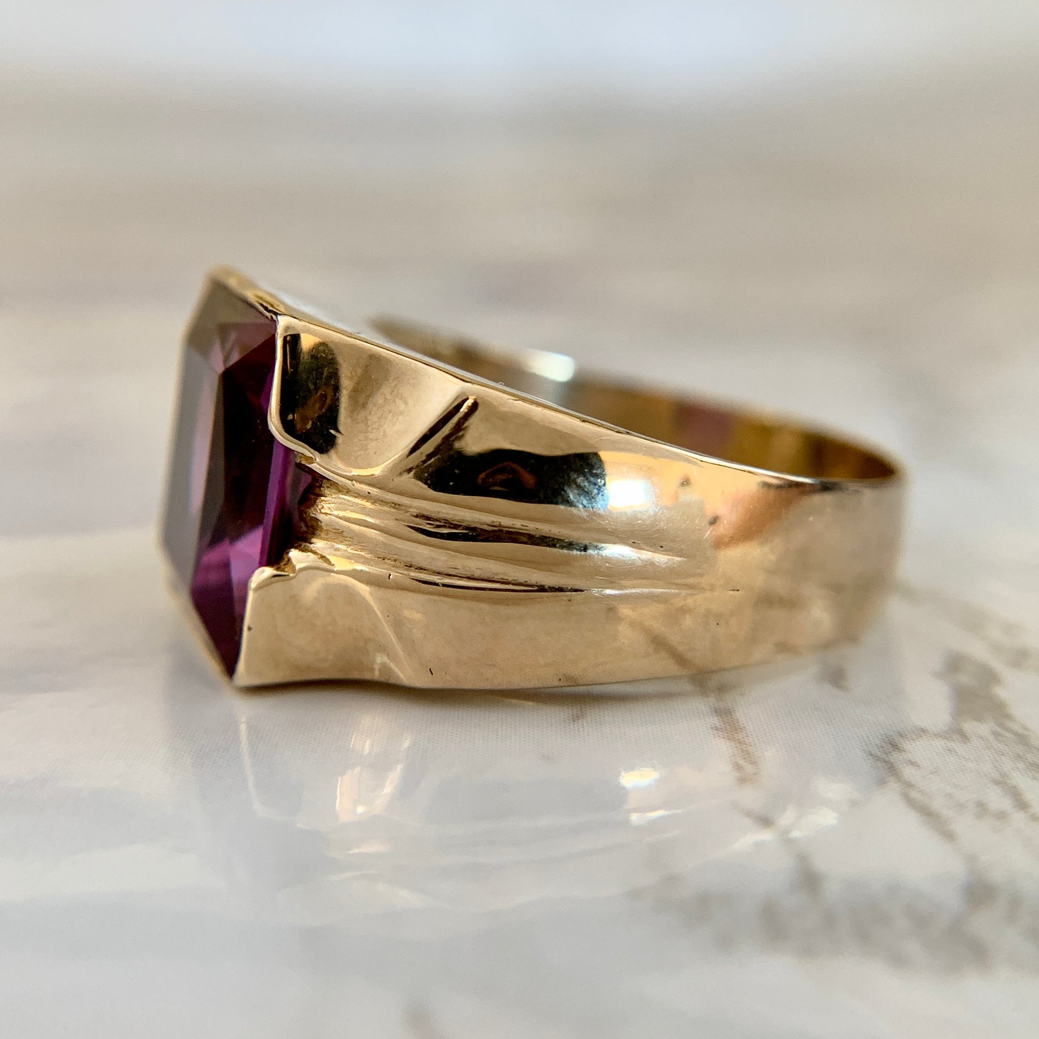 14k Rose Gold And 14K Gold Two-tone Ruby And Diamond Vintage-inspired Engagement  Ring #105312 - Seattle Bellevue | Joseph Jewelry