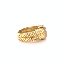 Load image into Gallery viewer, 14K Yellow Gold Diamond Rope Twist Statement Ring