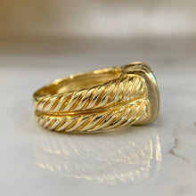 Load image into Gallery viewer, 14K Yellow Gold Diamond Rope Twist Statement Ring