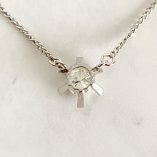 Load image into Gallery viewer, Platinum .25ct VS Old Euro Cut Diamond Starburst Pendant Necklace
