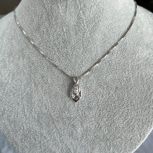 14K White Gold .50ct Marquise Cut Diamond Pendant Necklace - 18"