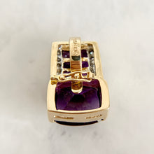 Load image into Gallery viewer, 14K Yellow Gold 3.50ct Amethyst and Diamond Enhancer Pendant