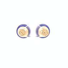 Load image into Gallery viewer, Estate 14K Yellow Gold 12mm Lapis Lazuli Ball Statement Earrings