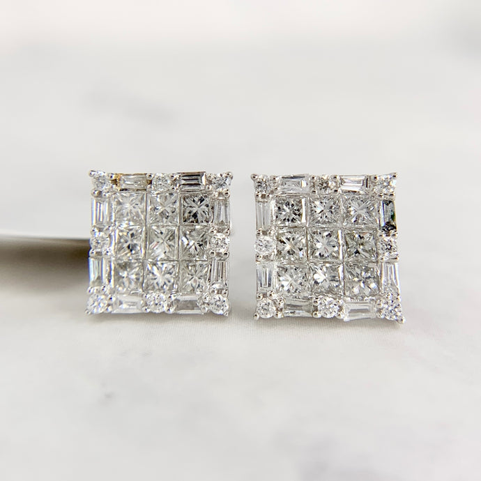 18K White Gold 1.25ctw VS Diamond Stud Earrings