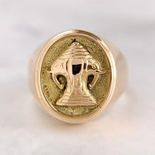 Load image into Gallery viewer, 18K Yellow Gold Unisex Erawan Elephant Signet Ring