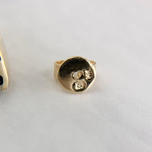 14K Yellow Gold Pressure Set Rhodolite Garnet Earrings