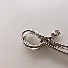 Load image into Gallery viewer, 18K White Gold .37ctw VS Diamond Ribbon Slider Pendant