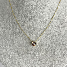 Load image into Gallery viewer, Custom 14K Yellow Gold .45ct Diamond Solitaire Necklace
