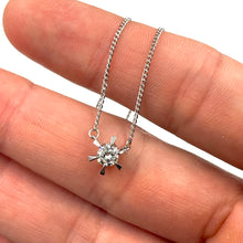 Load image into Gallery viewer, Platinum .25ct VS Old Euro Cut Diamond Starburst Pendant Necklace