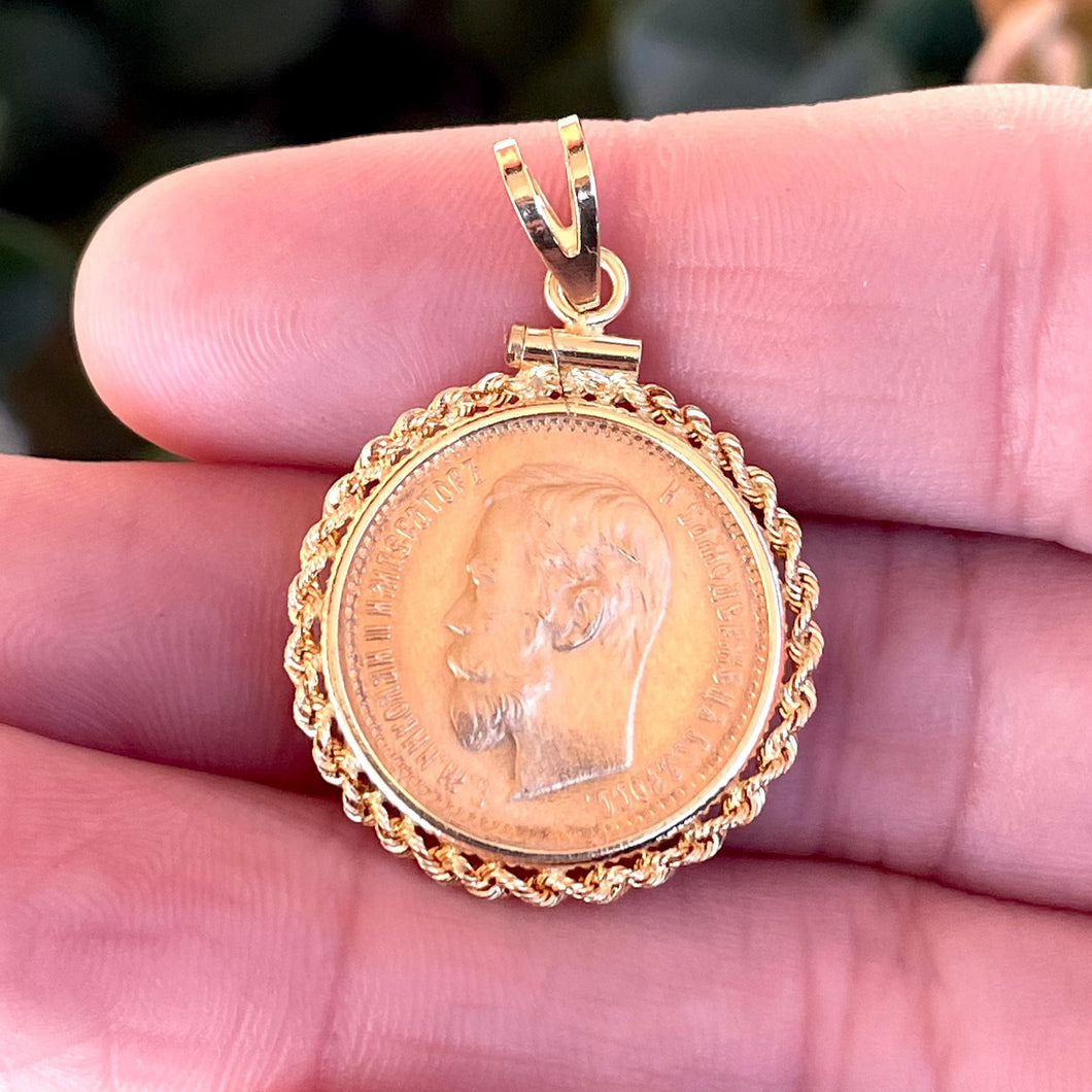 Russian 2025 coin necklace