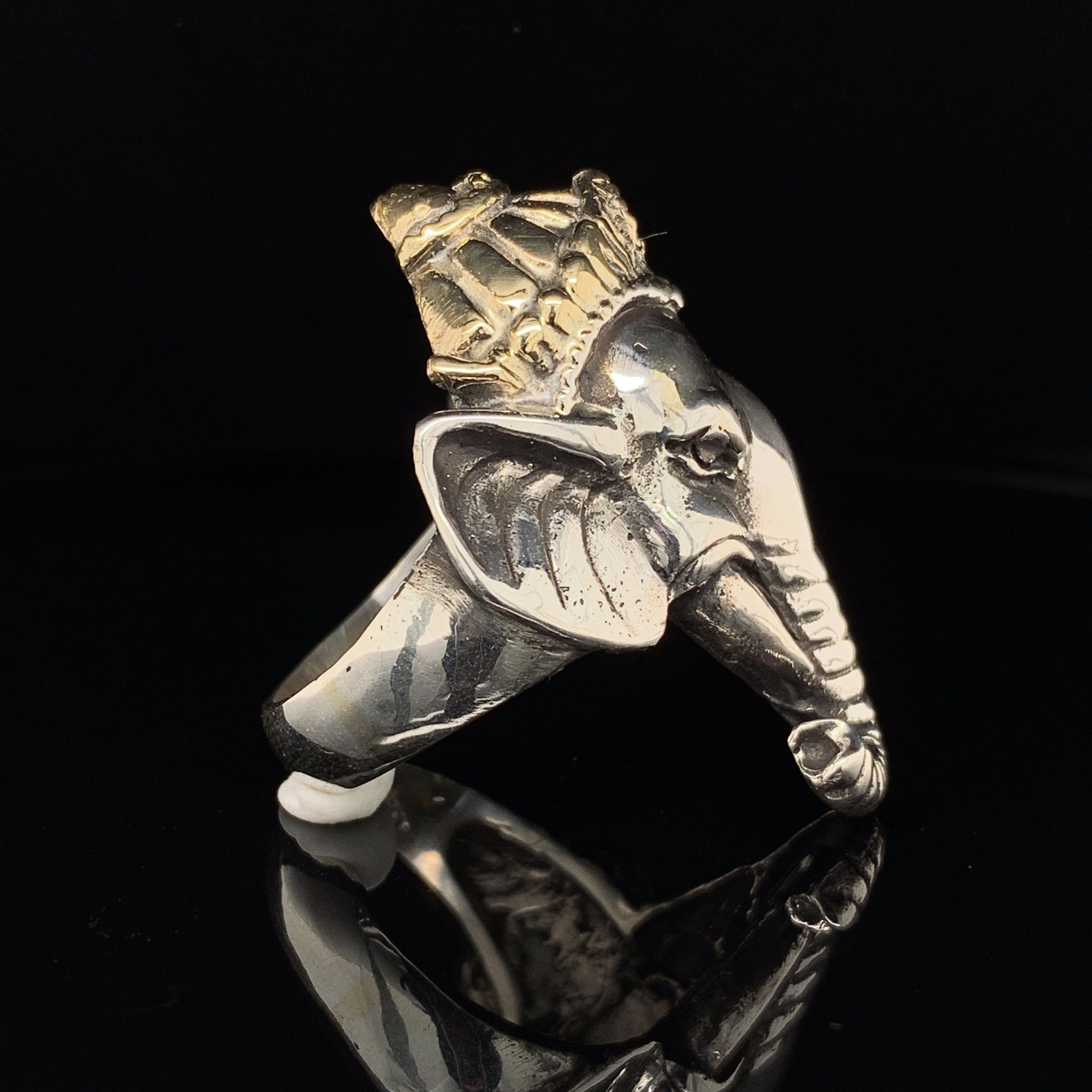 Ganesh Ring STERLING SILVER 925 Elephant Ring Great Ganesha Lord of Success  Wealth Wisdom Om Ganapati Talisman Amulet Good Luck - Etsy